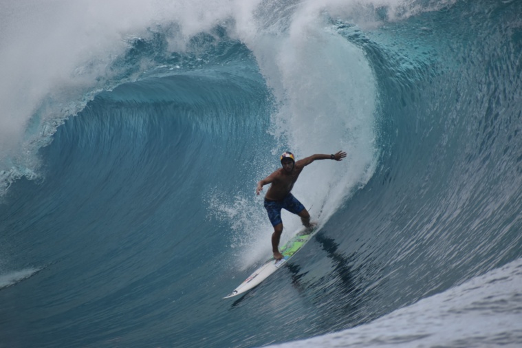 Kauli Vaast n’a pas résisté à l’appel de Teahupo’o. Kauli Vaast n’a pas résisté à l’appel de Teahupo’o.