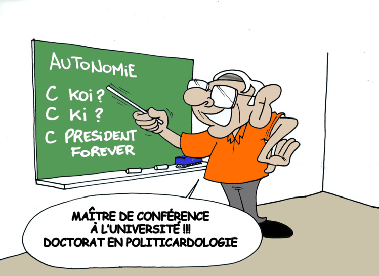 "Le professeur Flosse nous explique la politique" par Munoz