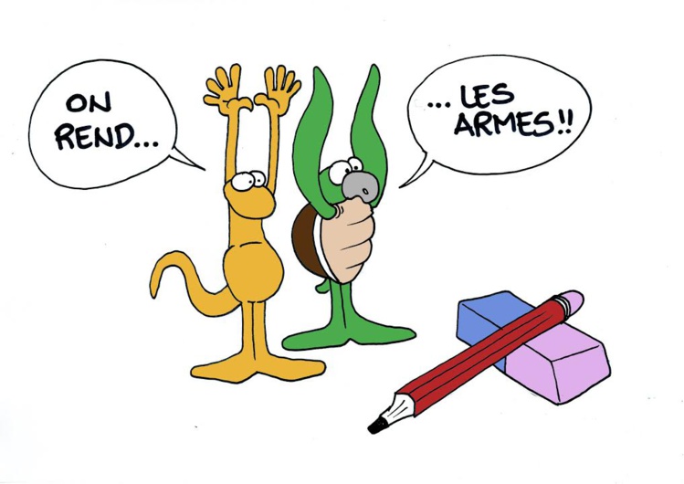 "Opération déposez les armes" par Munoz "Opération déposez les armes" par Munoz