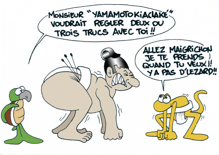 "Combat de sumos" par Munoz