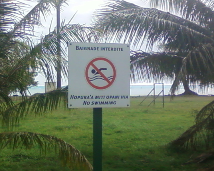 A Moorea, la baignade est interdite passe Taotaha