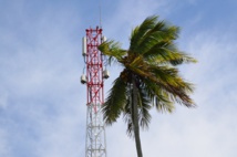 Une antenne de téléphonie mobile à Mataiea.