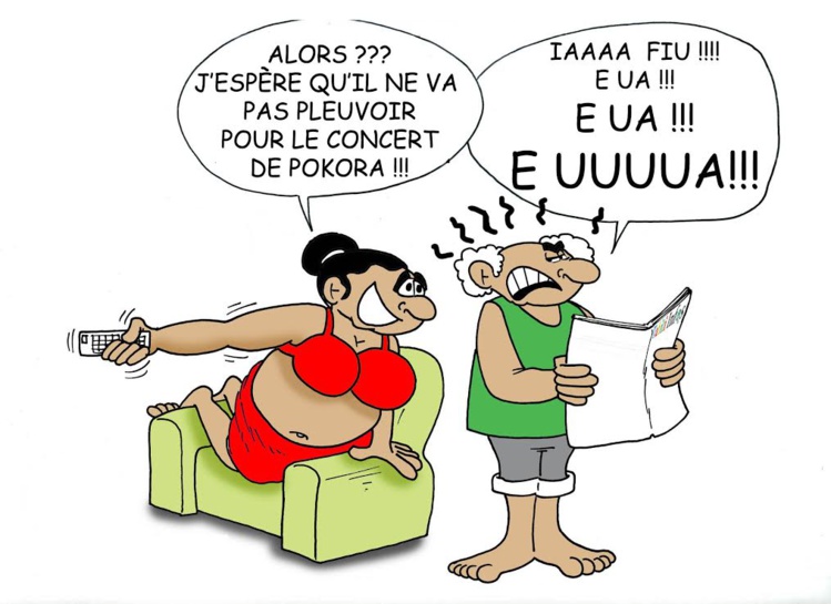 "La météo menaçant pour le concert" vu par Munoz "La météo menaçant pour le concert" vu par Munoz