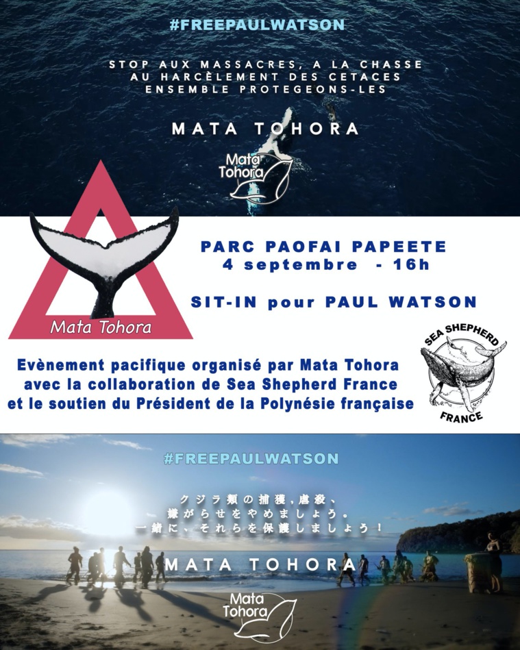 Un sit-in pour soutenir Paul Watson Un sit-in pour soutenir Paul Watson