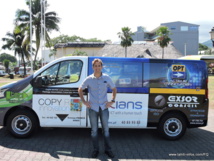 Nicolas Jamme, de la société Utilcom s'est occupé d'acheter le bus et de le faire financer par les annonceurs. Nicolas Jamme, de la société Utilcom s'est occupé d'acheter le bus et de le faire financer par les annonceurs.