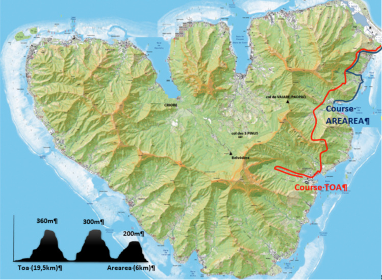 Les parcours des deux courses Les parcours des deux courses