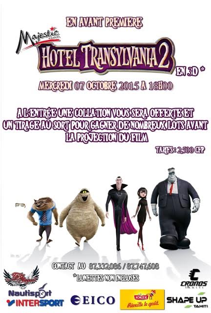 "Hotel Transylvania 2" : avant-première mercredi 7 octobre "Hotel Transylvania 2" : avant-première mercredi 7 octobre