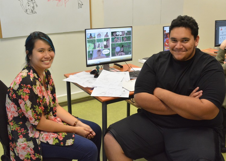 Jessie et Manoa, élèves de l'école Poly3D Jessie et Manoa, élèves de l'école Poly3D