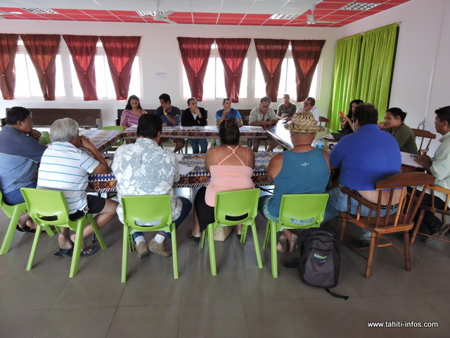 Les membres du comité de gestion de la vallée de la Maroto se sont réunis ce lundi matin au complexe de Papenoo.