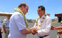 Le président Fritch accueille le Prince Albert de Monaco Le président Fritch accueille le Prince Albert de Monaco