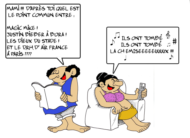 "Tombé la, tombé, tombé la chemi-i-se! "par Munoz