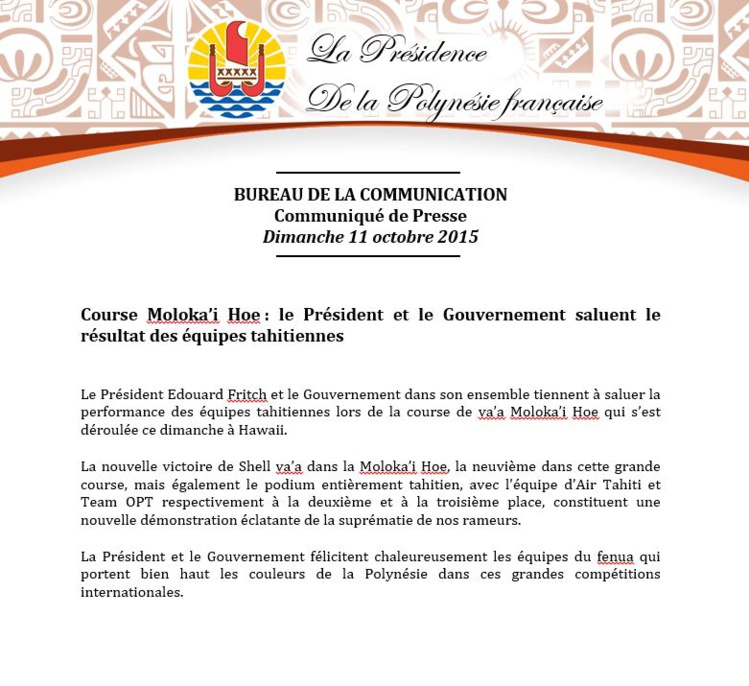 Va'a V6 – Moloka'i Hoe 2015 : Shell Va'a, impérial, domine la Moloka'i Hoe. Va'a V6 – Moloka'i Hoe 2015 : Shell Va'a, impérial, domine la Moloka'i Hoe.