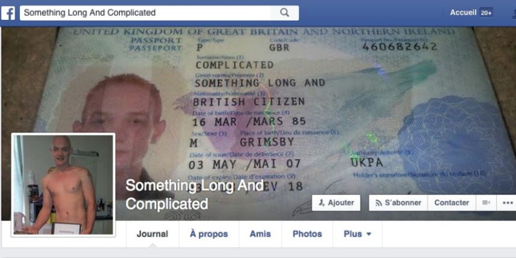 Un Britannique nommé légalement "Quelque Chose de Long et Compliqué" bloqué par Facebook