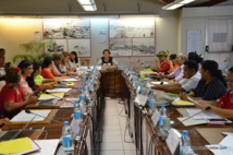 La réunion de la commission permanente le 20 janvier 2015 à l'Assemblée de Polynésie.