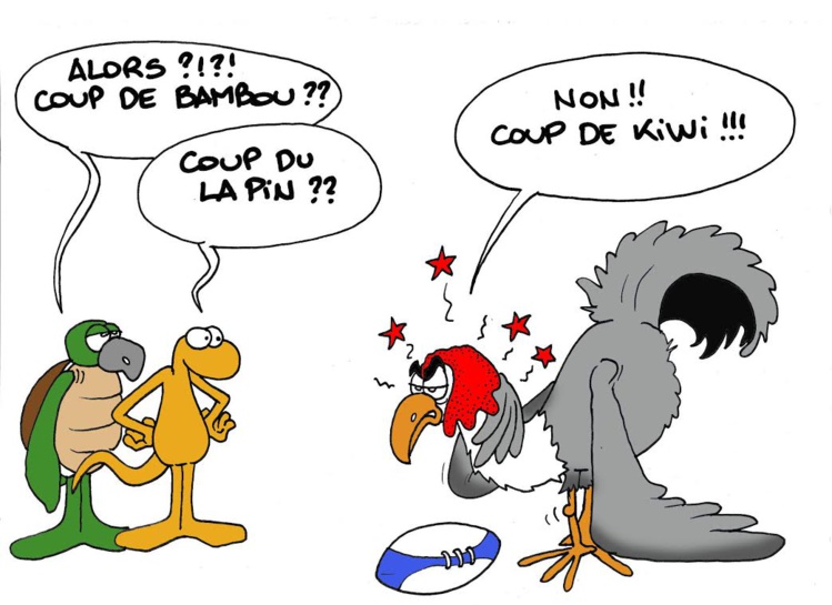 "Mondial de Rugby : Le XV de France face aux All Blacks" vu par Munoz "Mondial de Rugby : Le XV de France face aux All Blacks" vu par Munoz