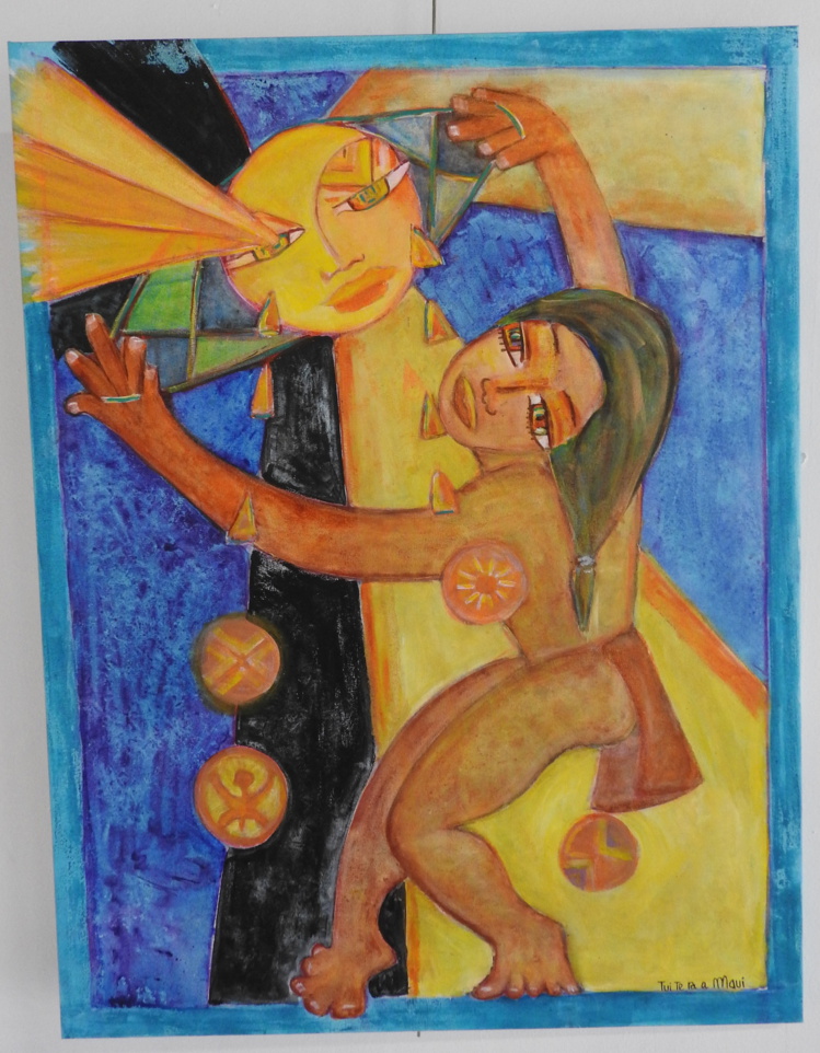 L'exposition "A rahu to moemoea – Créons nos rêves" plonge le spectateur dans un univers onirique, avec des couleurs très vives et tendres comme l’enfance. L'exposition "A rahu to moemoea – Créons nos rêves" plonge le spectateur dans un univers onirique, avec des couleurs très vives et tendres comme l’enfance.