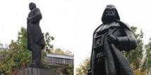 Une statue de Lénine en Ukraine transformée... en Dark Vador Une statue de Lénine en Ukraine transformée... en Dark Vador
