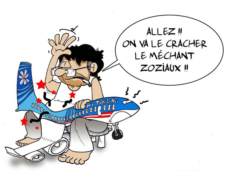 "Un avion cloué au sol par un oiseau" par Munoz