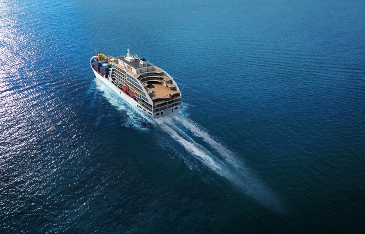 Le cargo mixte de luxe Aranui 5 est en route vers Tahiti Le cargo mixte de luxe Aranui 5 est en route vers Tahiti