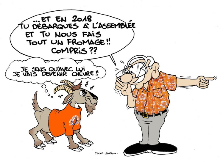 "Une chèvre dans un bureau de vote" par Munoz "Une chèvre dans un bureau de vote" par Munoz