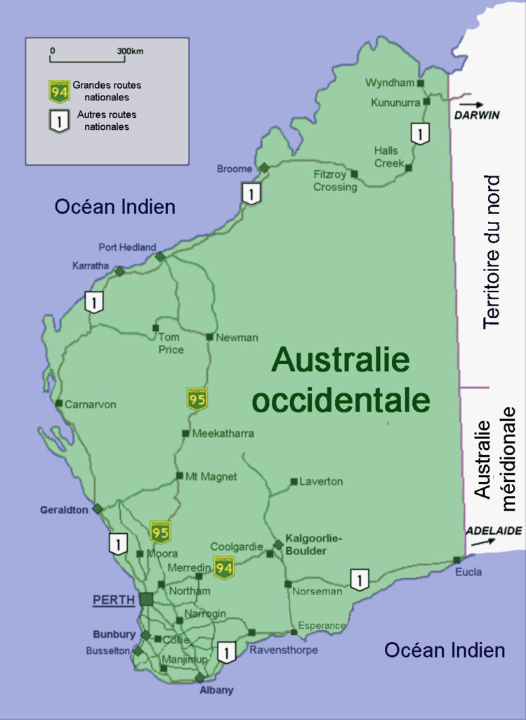 La côte ouest de l’Australie ; il est possible que Paulmier, en 1504, y ait séjourné un semestre entier, entre Broome et Albany.