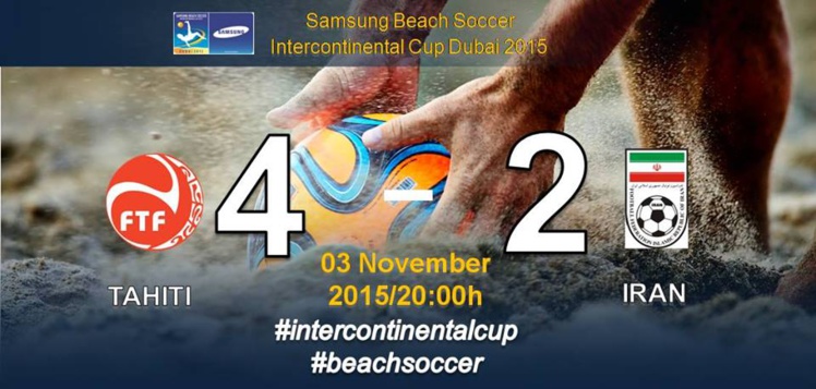 Beach soccer – Coupe Intercontinentale : Les Tiki Toa, au top contre l’Iran, gagnent 4 à 2.