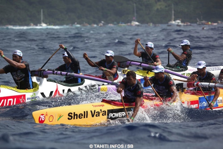 Shell Va'a à la lutte avec Hinaraurea Shell Va'a à la lutte avec Hinaraurea