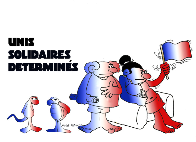 "Soutien à la France" par Munoz "Soutien à la France" par Munoz