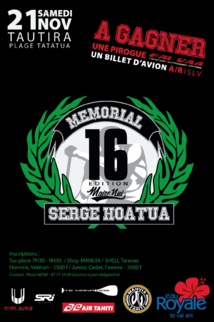 La 16ème édition du Mémorial Serge HOATUA se tiendra demain à Tautira