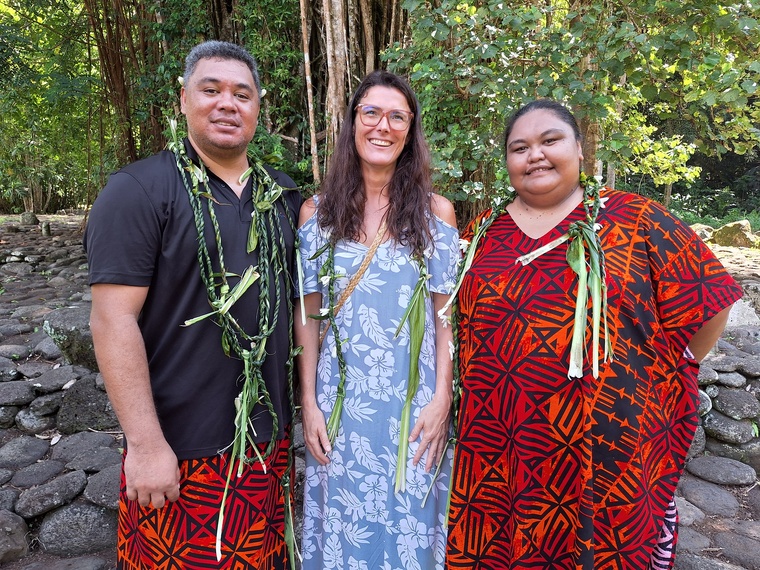 Nohorai Taerea, Cécile Ouy et Heeata Tepa, piliers du projet. Nohorai Taerea, Cécile Ouy et Heeata Tepa, piliers du projet.