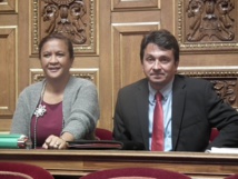 Lana Tetuanui et Nuihau Laurey au Sénat (photo d'archives).