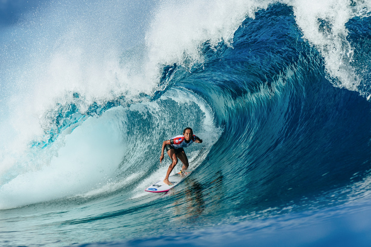 Vahine Fierro pourrait bien ne pas être la seule polynésienne à concourir lors de la Shiseido Tahiti Pro 2025. On croise les doigts ! (Photo : WSL) Vahine Fierro pourrait bien ne pas être la seule polynésienne à concourir lors de la Shiseido Tahiti Pro 2025. On croise les doigts ! (Photo : WSL)