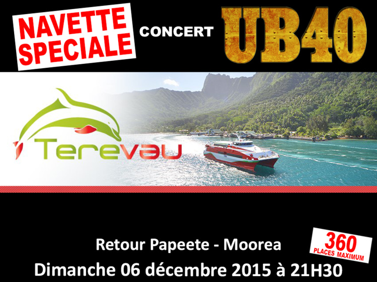 Concert de UB40 : une navette spéciale pour les habitants de Moorea