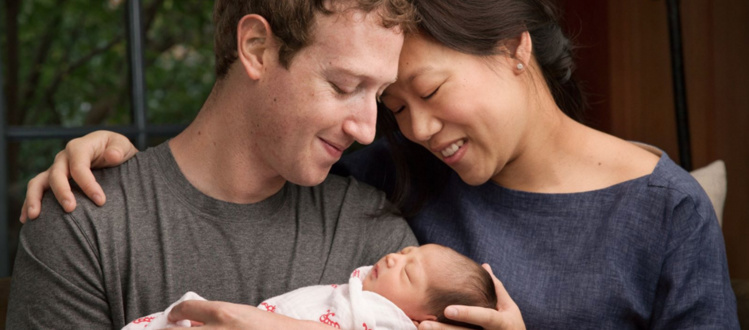 Le fondateur de Facebook devient papa et annonce le don de 99% de ses actions
