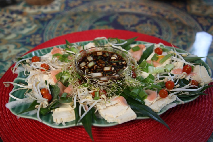 Carpaccio de tofu sauce ponzi Carpaccio de tofu sauce ponzi