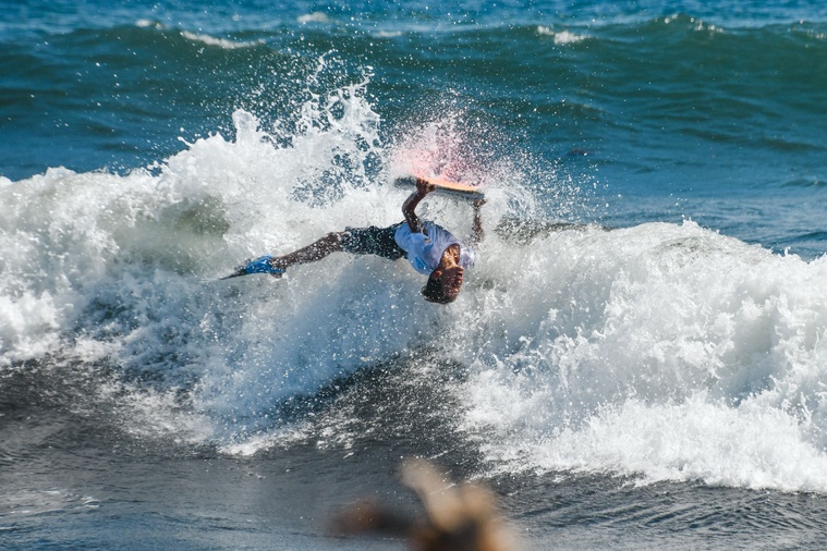 Le bodyboardeur Roo Pouguet, vainqueur en U14. Le bodyboardeur Roo Pouguet, vainqueur en U14.