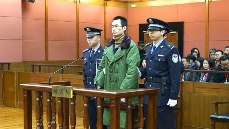 L’empoisonneur Lin Senhao lors de son procès. ( AFP PHOTO / THE SHANGHAI NUMBER TWO COURT)