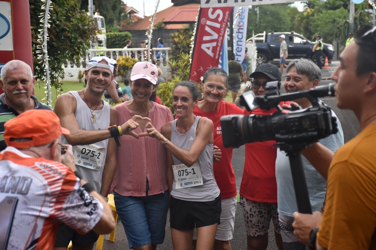 Amandine et William, ravis à l’arrivée. Amandine et William, ravis à l’arrivée.