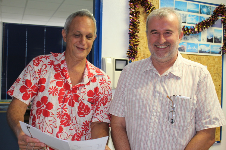 Daniel Nouveau, chargé de la communication à Météo France et Marc Tardy climatologue au bureau d’étude climatologie de Météo France.