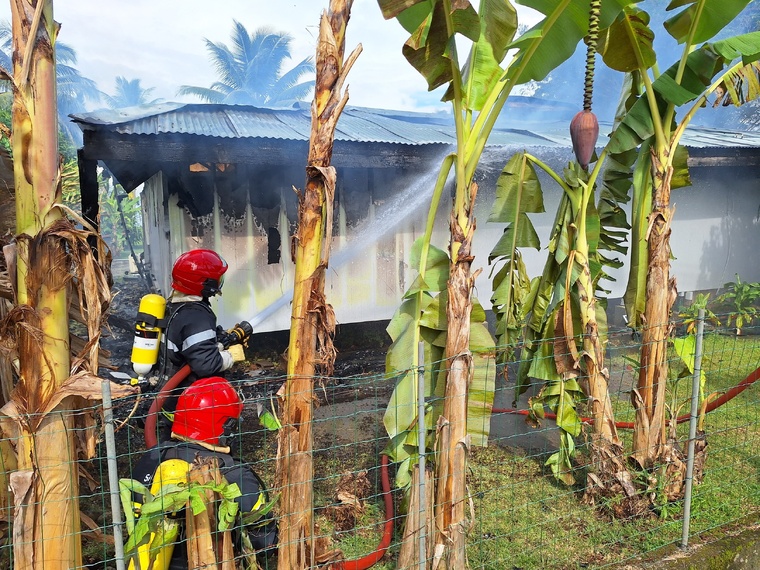L’incendie a été rapidement maîtrisé (Crédit : Anne-Charlotte Lehartel). L’incendie a été rapidement maîtrisé (Crédit : Anne-Charlotte Lehartel).