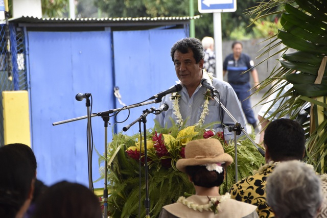 Dans son discours, le Président du Pays Edouard Fritch a retracé en reo tahiti l'histoire des télécoms en Polynésie.