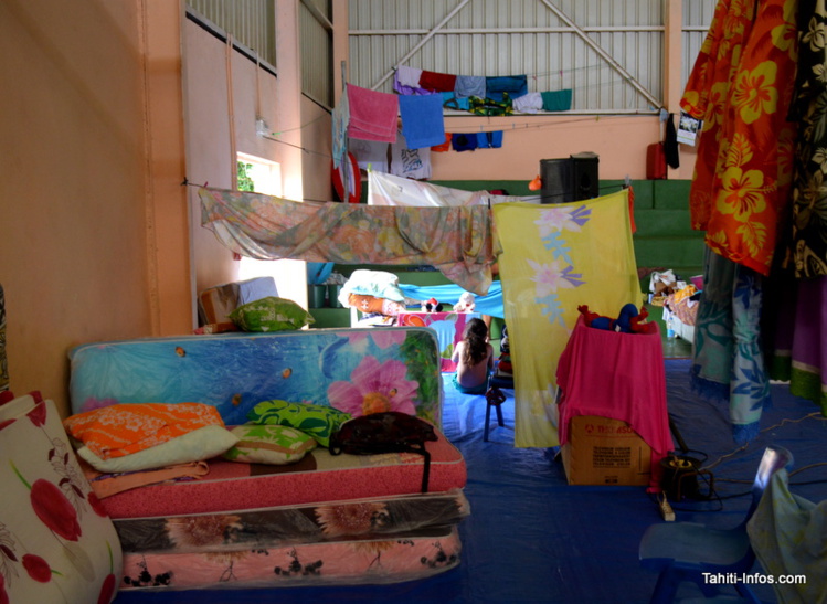 Les sinistrés de Tiarei organisés comme un camp de réfugiés