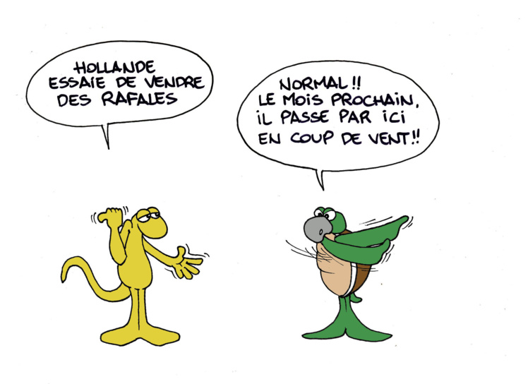 "Passage éclair de Hollande" par Munoz