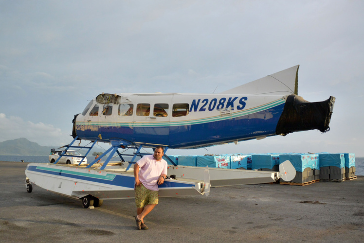 Convoi exceptionnel à Raiatea: L'hydravion de Tahiti Air Charter est arrivé !