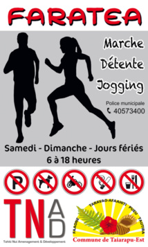 Les joggeurs de Taravao peuvent utiliser le site de Faratea, le week-end Les joggeurs de Taravao peuvent utiliser le site de Faratea, le week-end