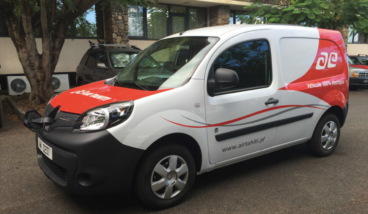 La nouvelle voiture de service Air Tahiti : 100% électrique, 100% écologique.