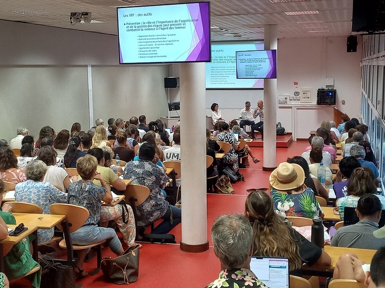 Salle comble pour la conférence sur les violences faites aux femmes Salle comble pour la conférence sur les violences faites aux femmes