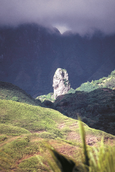 La grande double dent de Poumaka mesure 979 mètres de hauteur et n’a été vaincue qu’en novembre 1996. Ses conquérants ont bivouaqué dans le creux de la cime.