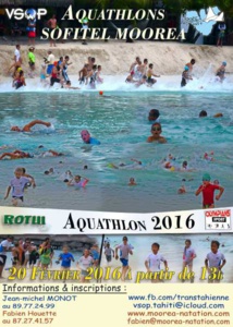 Aquathlon 2016 : rendez-vous samedi au Sofitel Moorea à Temae