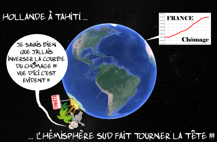 "Hollande à Tahiti" par Munoz "Hollande à Tahiti" par Munoz